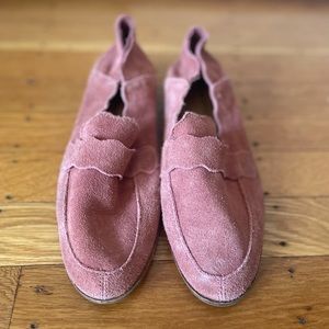 Lucky Brand pink leather loafers